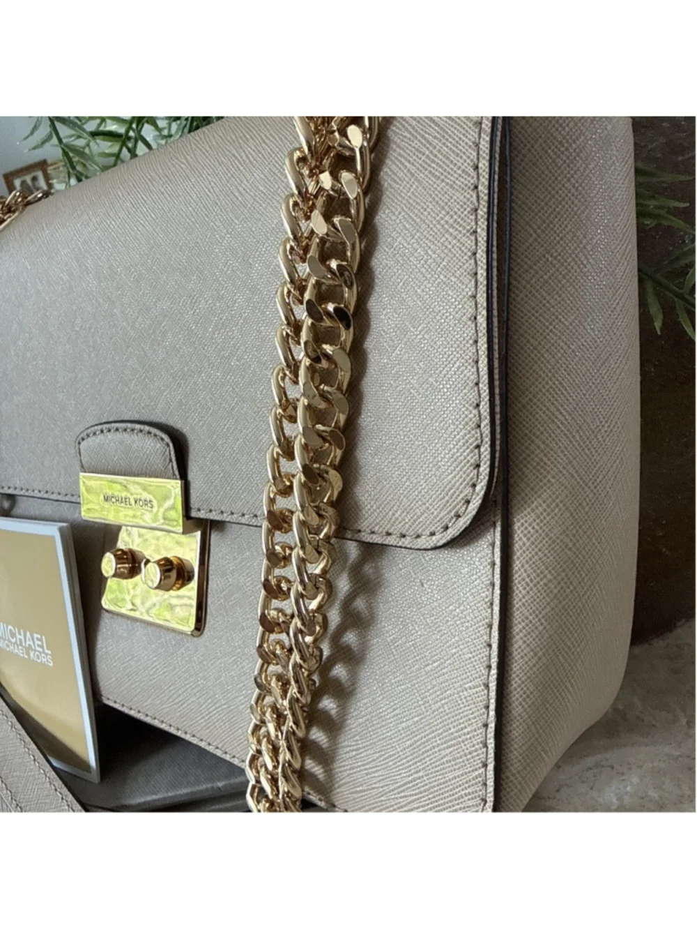 Michael Kors Brandi Leather Shoulder Bag Gold Hardware NWOT